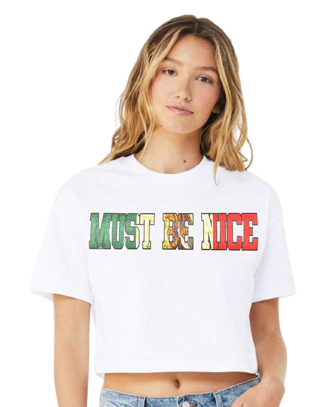 Must Be Nice “Mexico Flag” Crop Top