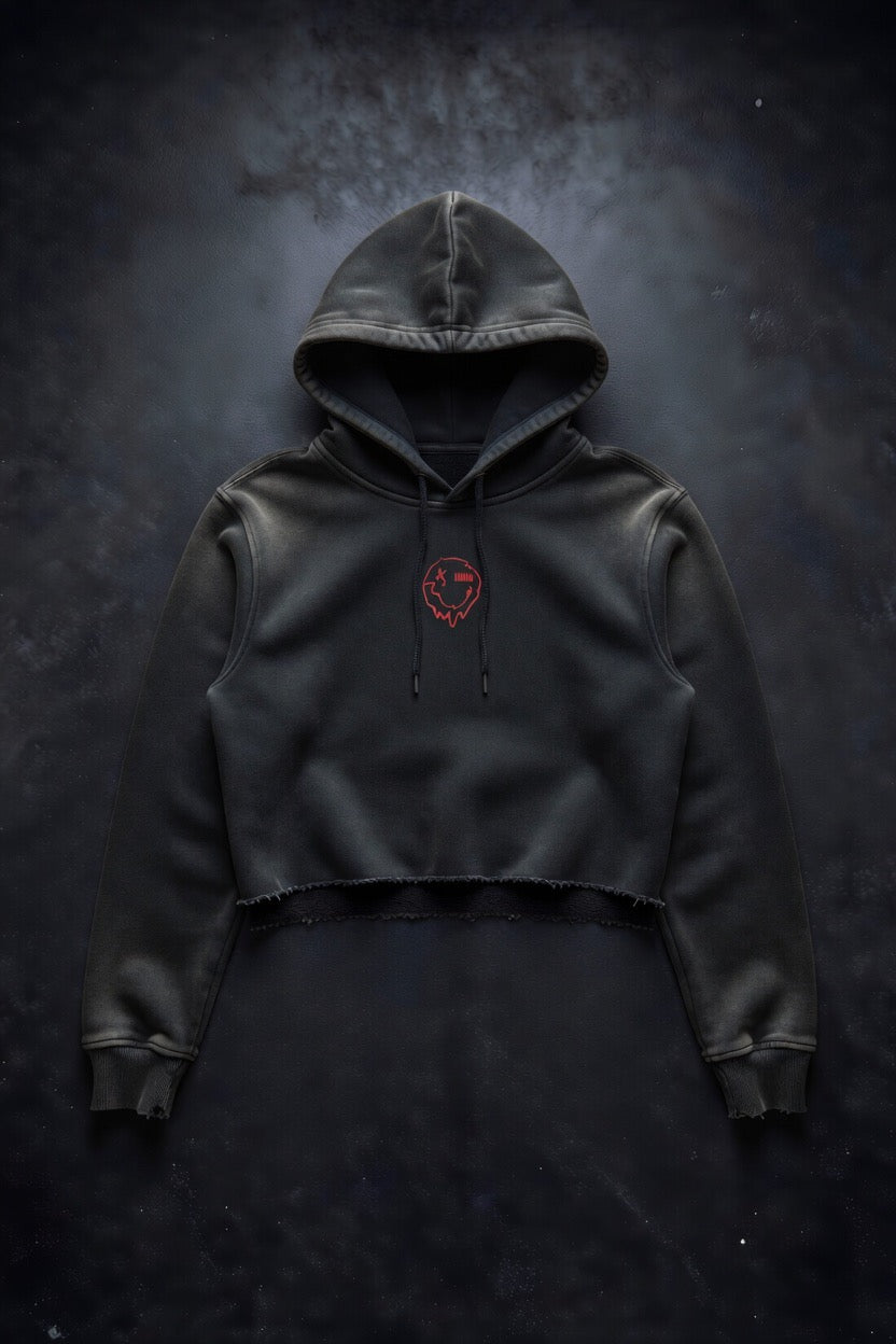 Midnight Cut Cropped Hoodie (vintage)