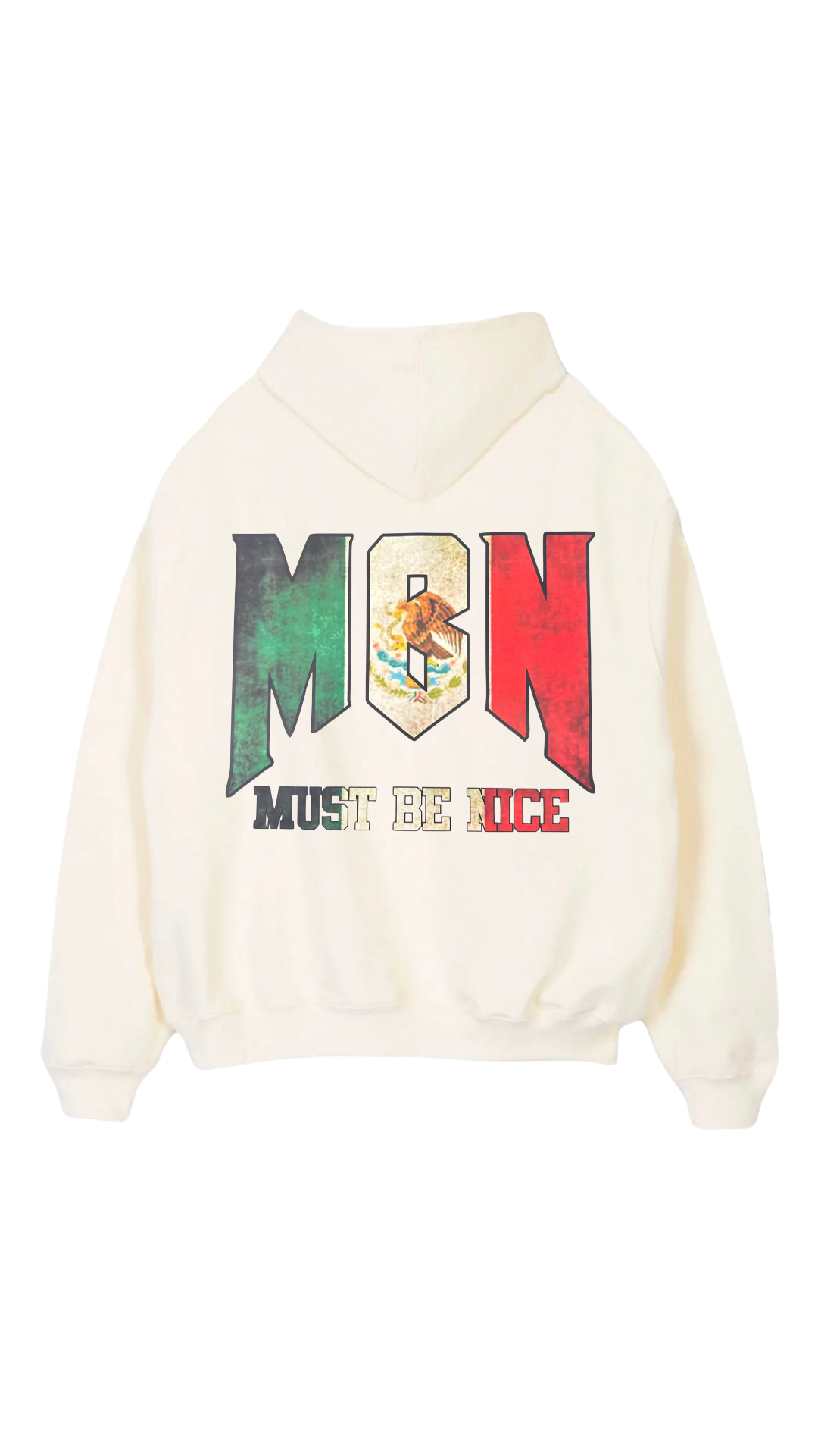 Must Be Nice "Mexico Flag" Hoodie (White)