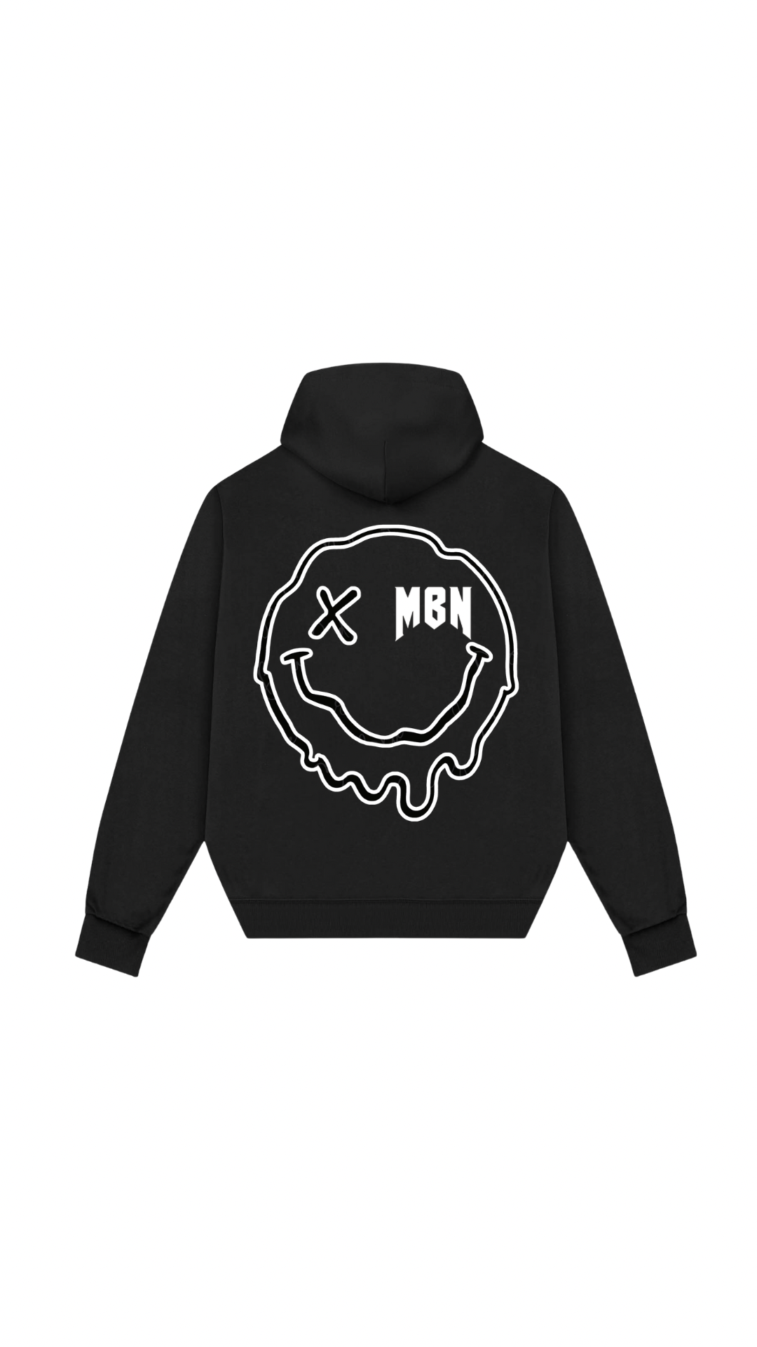MBN Reflective Ink Smiley Hoodie – Black